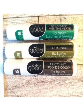 3 Tubes All Good Lip Balm SPF f15 from Mighty Fix Natural Clean Beauty